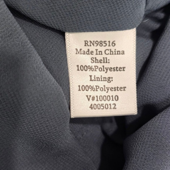 Coldwater Creek Midi Dress 18 Abstract V Neck Short Sleeve Gathered Waist Church - Picture 10 of 13